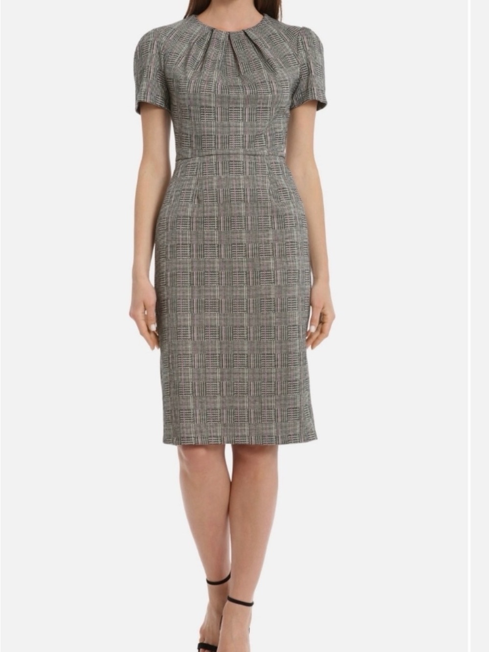 NWT Maggy London Houndstooth Midi Dress